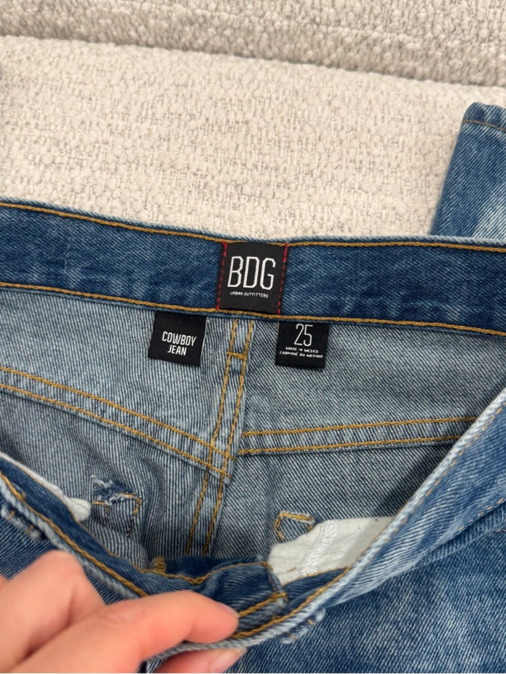 BDG Urban Outfitters High Rise Acid Wash Cowboy Jeans - Picture 4 of 6